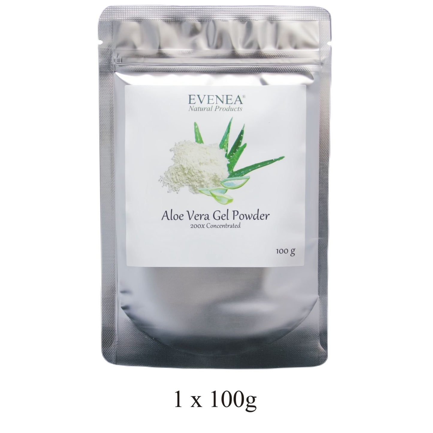 Aloe Vera Gel Powder - 200x Concentrated (100g pouches)