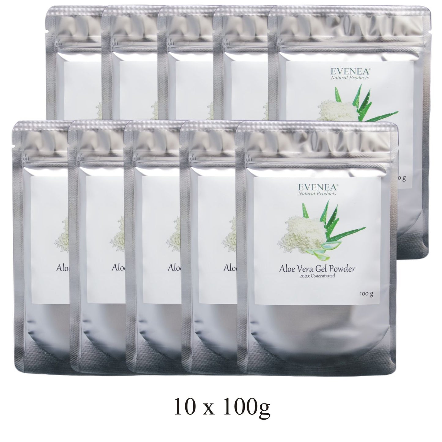 Aloe Vera Gel Powder - 200x Concentrated (100g pouches)