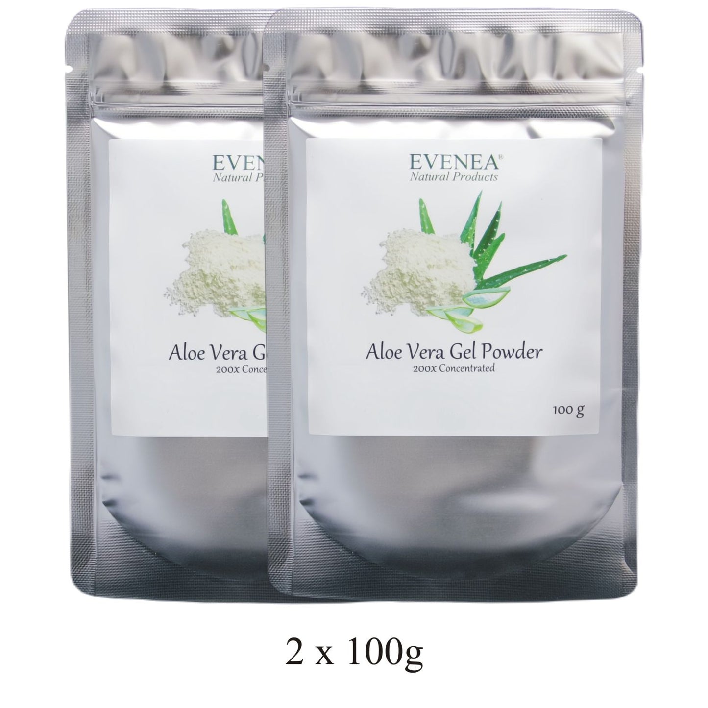 Aloe Vera Gel Powder - 200x Concentrated (100g pouches)