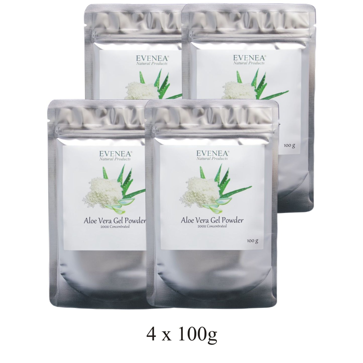 Aloe Vera Gel Powder - 200x Concentrated (100g pouches)