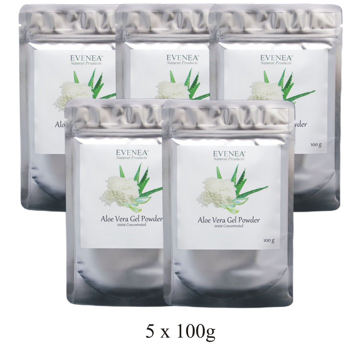 Aloe Vera Gel Powder - 200x Concentrated (100g pouches)
