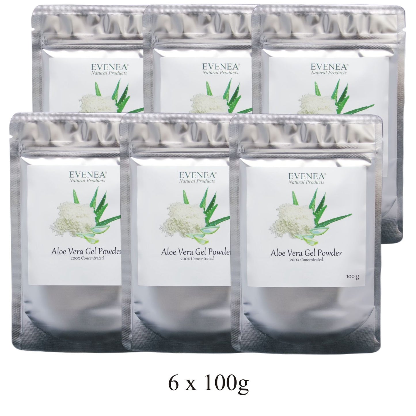 Aloe Vera Gel Powder - 200x Concentrated (100g pouches)