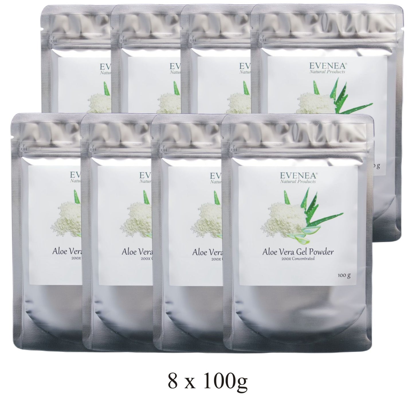 Aloe Vera Gel Powder - 200x Concentrated (100g pouches)