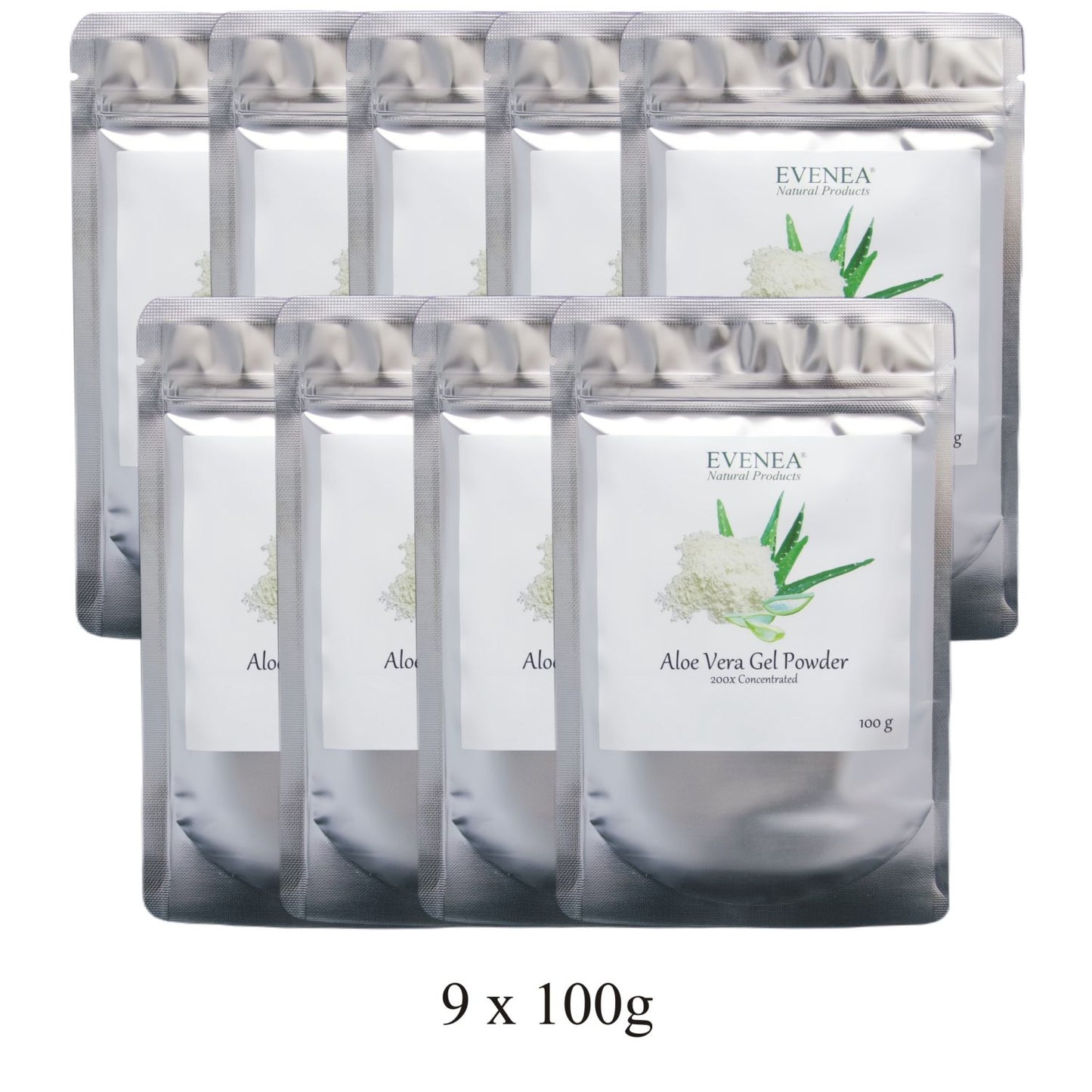 Aloe Vera Gel Powder - 200x Concentrated (100g pouches)