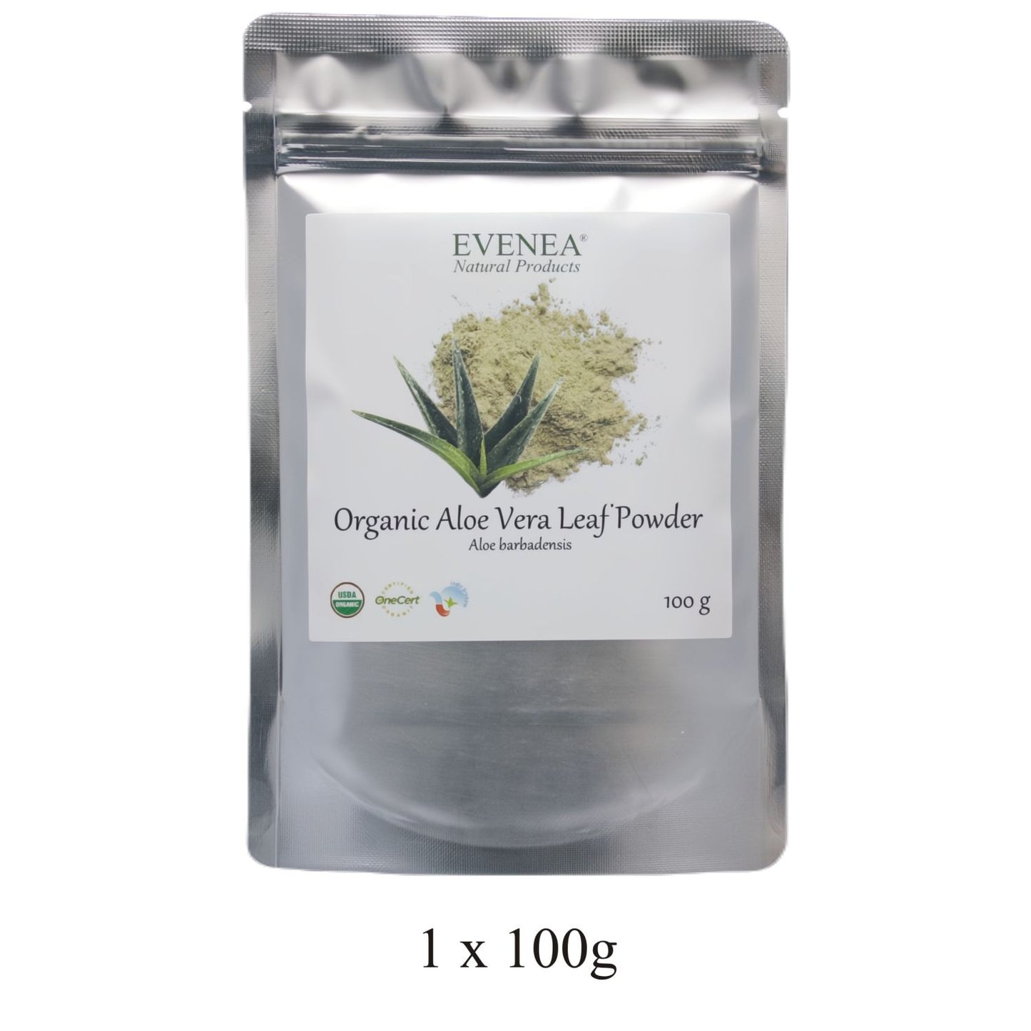 Aloe Vera Leaf Powder - Pure and Organic (100g pouches)