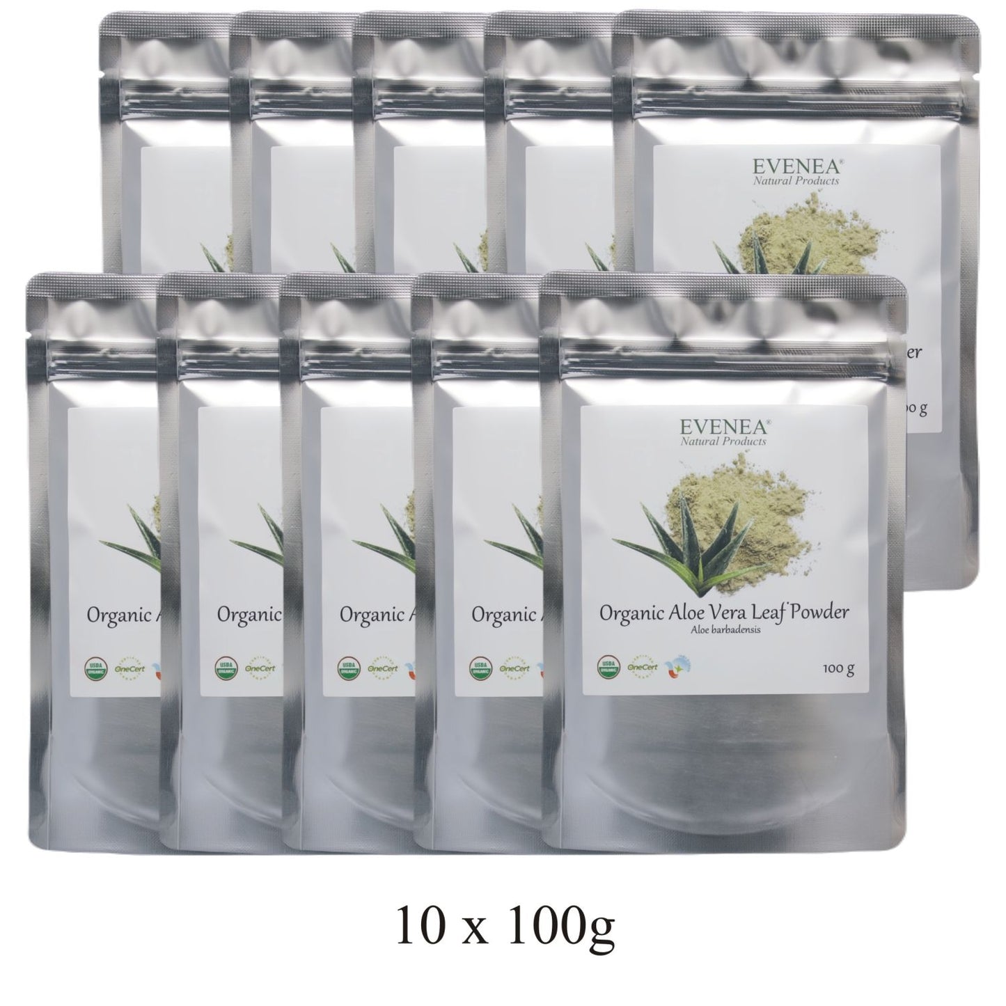 Aloe Vera Leaf Powder - Pure and Organic (100g pouches)