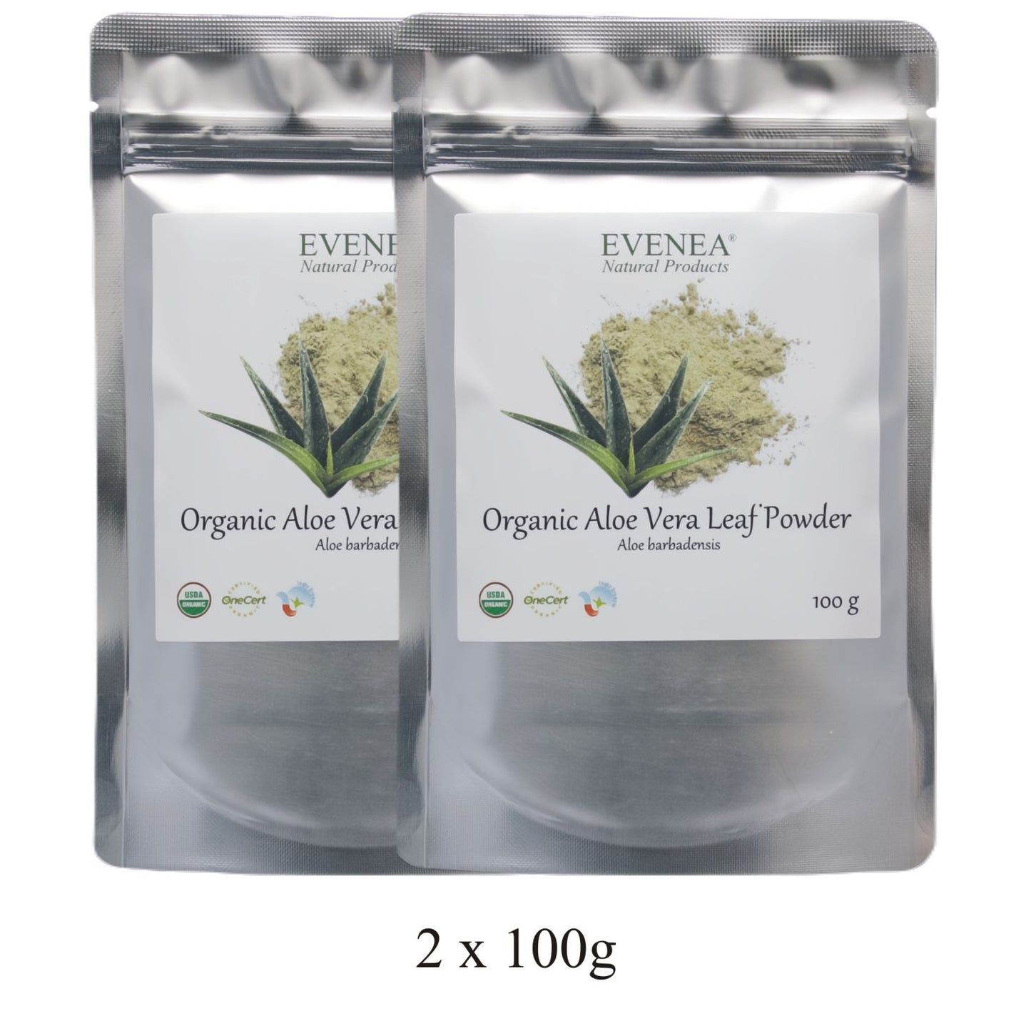 Aloe Vera Leaf Powder - Pure and Organic (100g pouches)