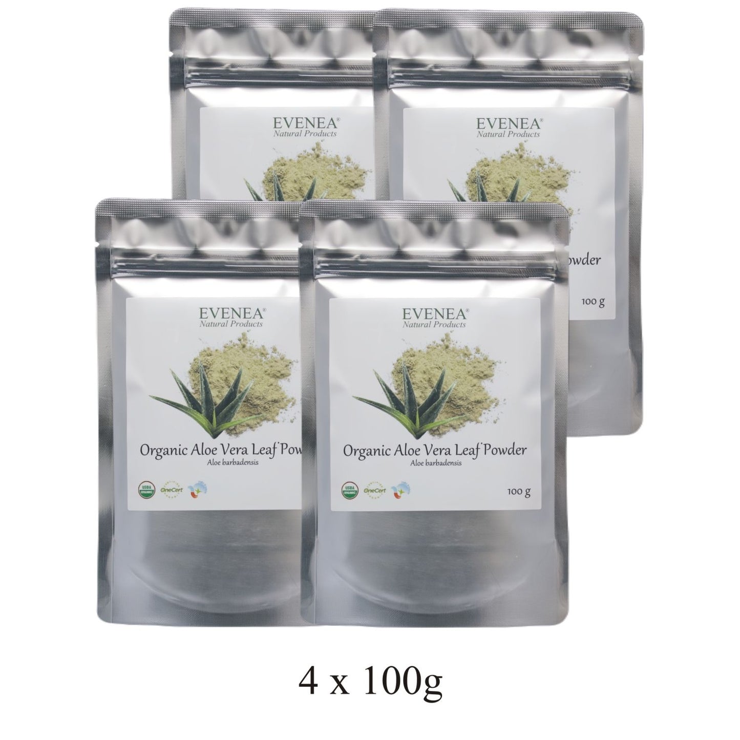 Aloe Vera Leaf Powder - Pure and Organic (100g pouches)