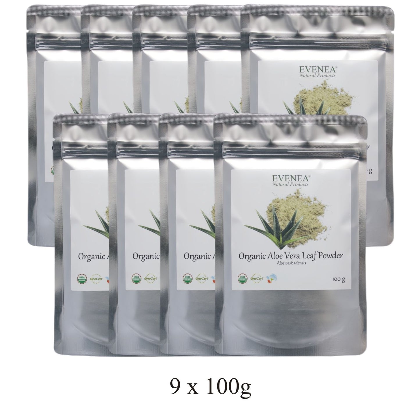 Aloe Vera Leaf Powder - Pure and Organic (100g pouches)
