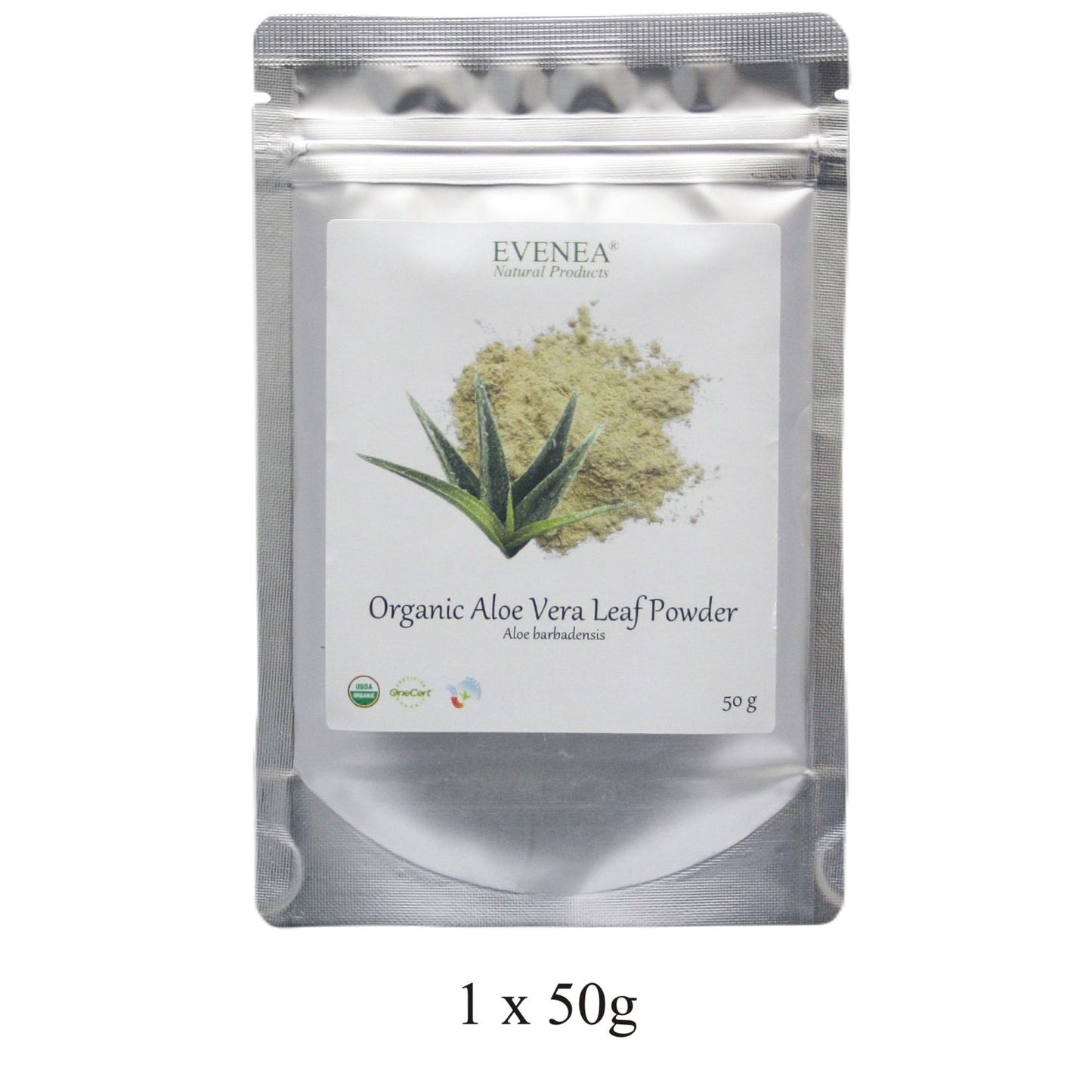 Aloe Vera Leaf Powder - Pure and Organic (50g pouches)