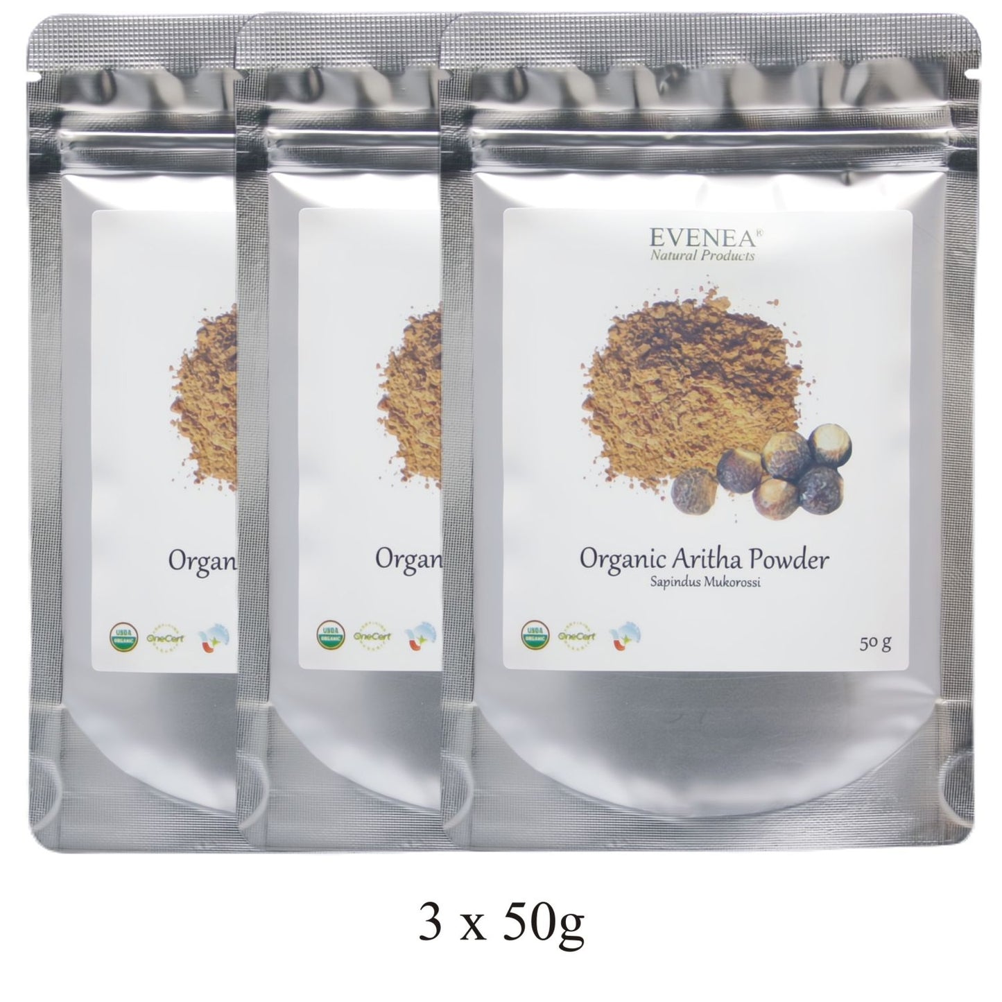 Aritha Reetha Soapnut Powder - Pure and Organic (50g pouches)