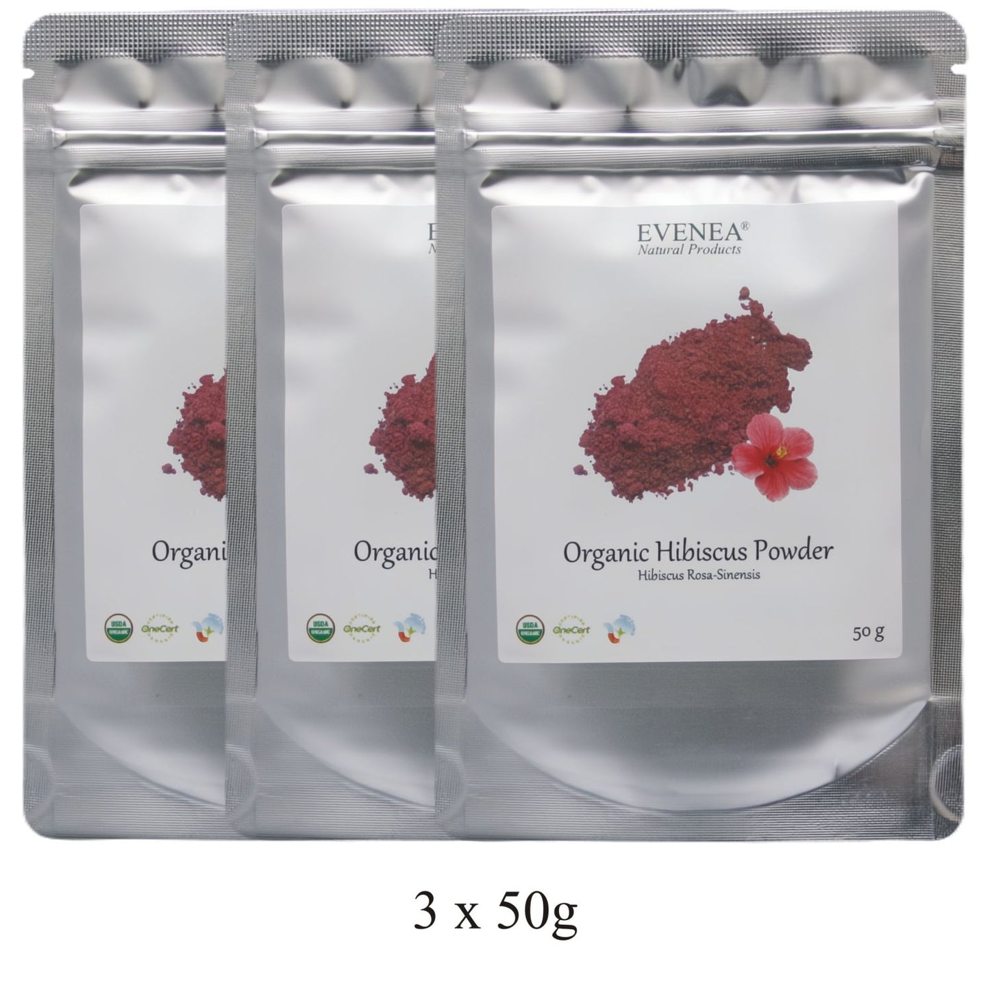 Hibiscus Powder - Pure and Organic (50g pouches)