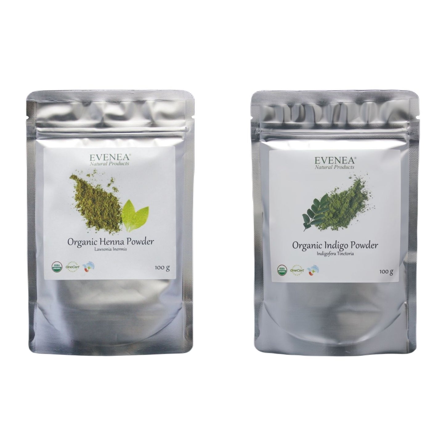 Henna and Indigo Powder Sets - Pure and Organic (100g pouches)