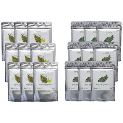 Henna and Indigo Powder Sets - Pure and Organic (100g pouches)