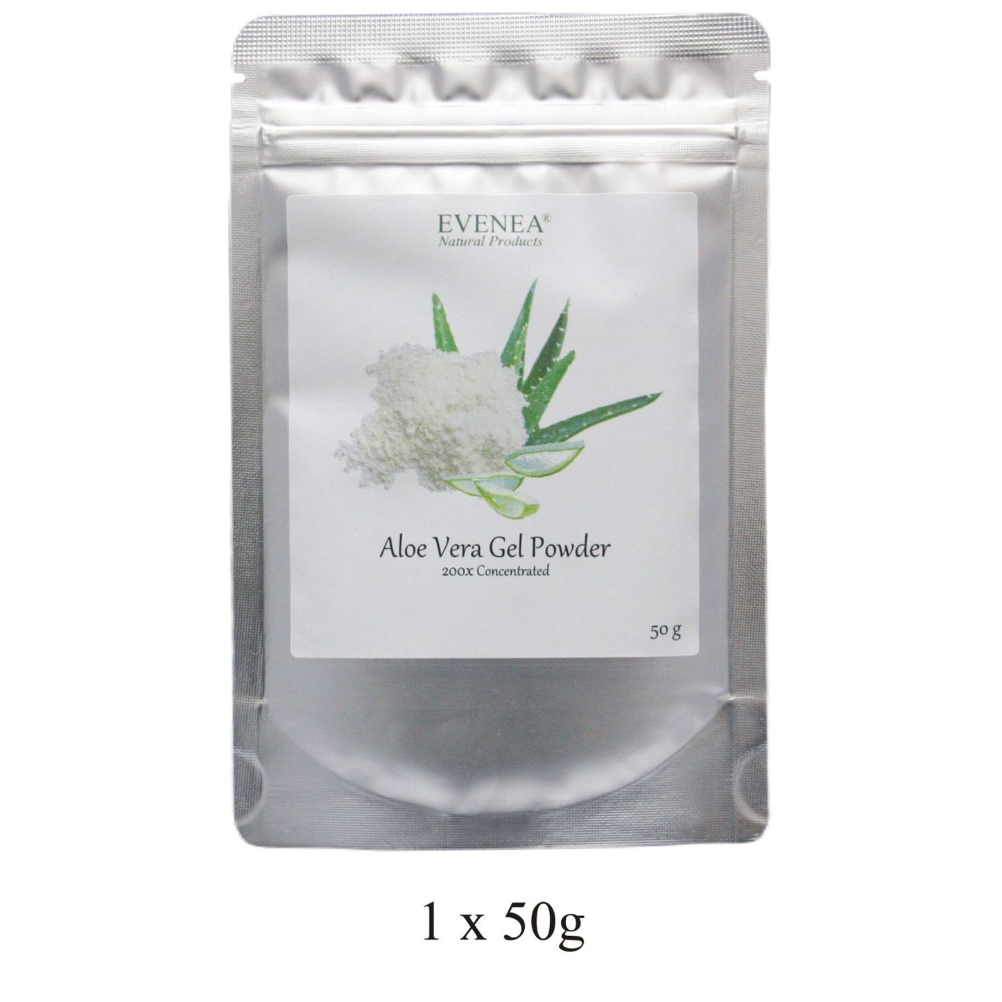 Aloe Vera Gel Powder - 200x Concentrated (50g pouches)