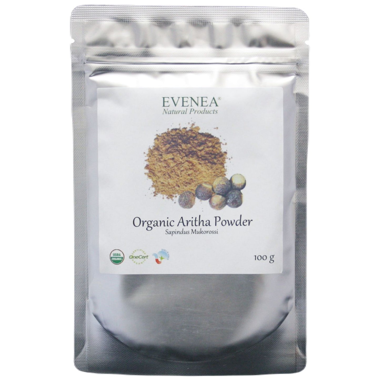 Aritha Reetha Soapnut Powder - Pure and Organic (100g pouches)