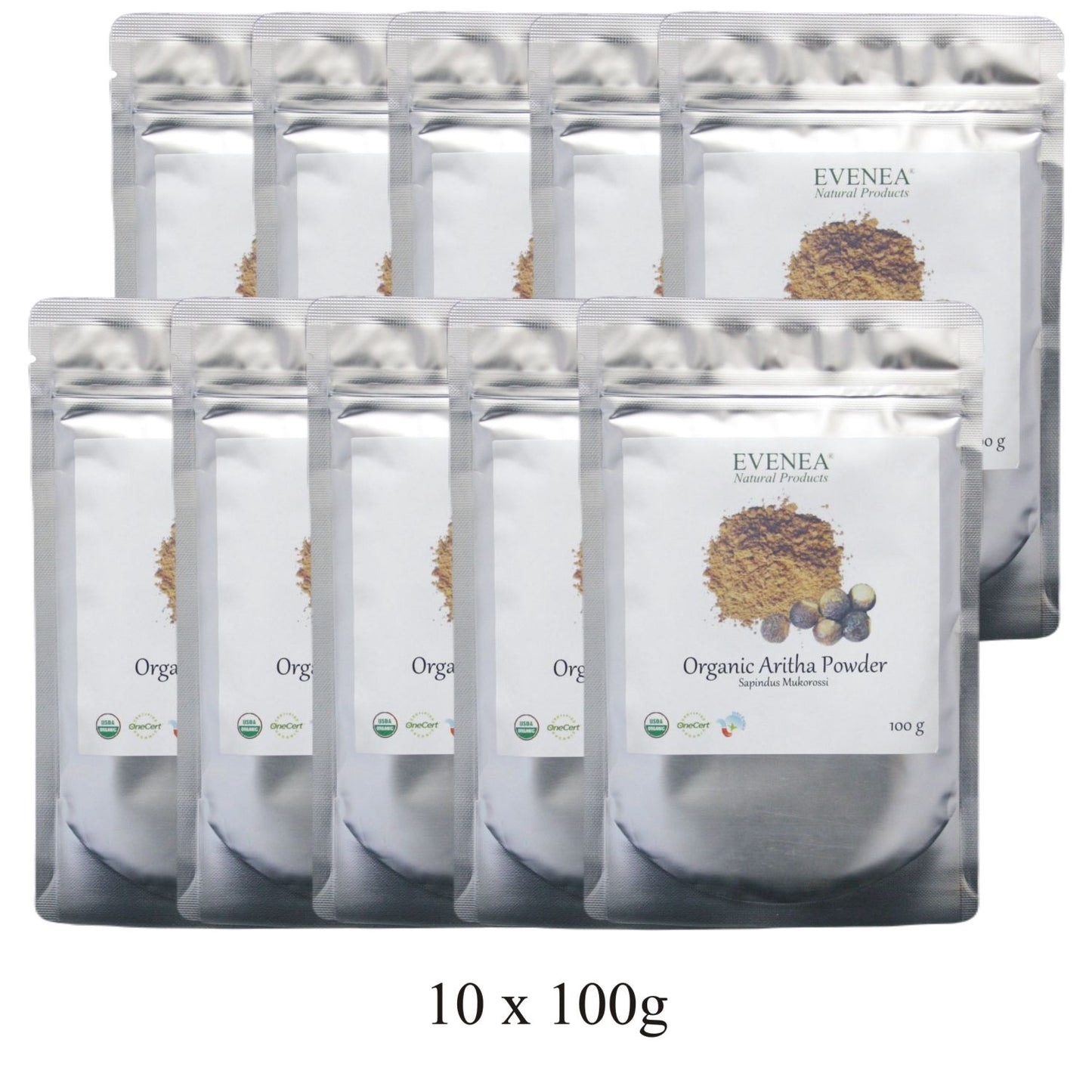 Aritha Reetha Soapnut Powder - Pure and Organic (100g pouches)