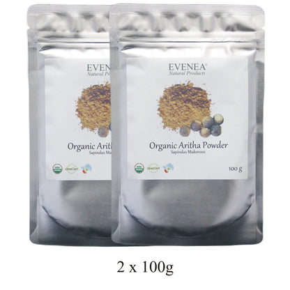 Aritha Reetha Soapnut Powder - Pure and Organic (100g pouches)