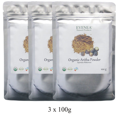 Aritha Reetha Soapnut Powder - Pure and Organic (100g pouches)