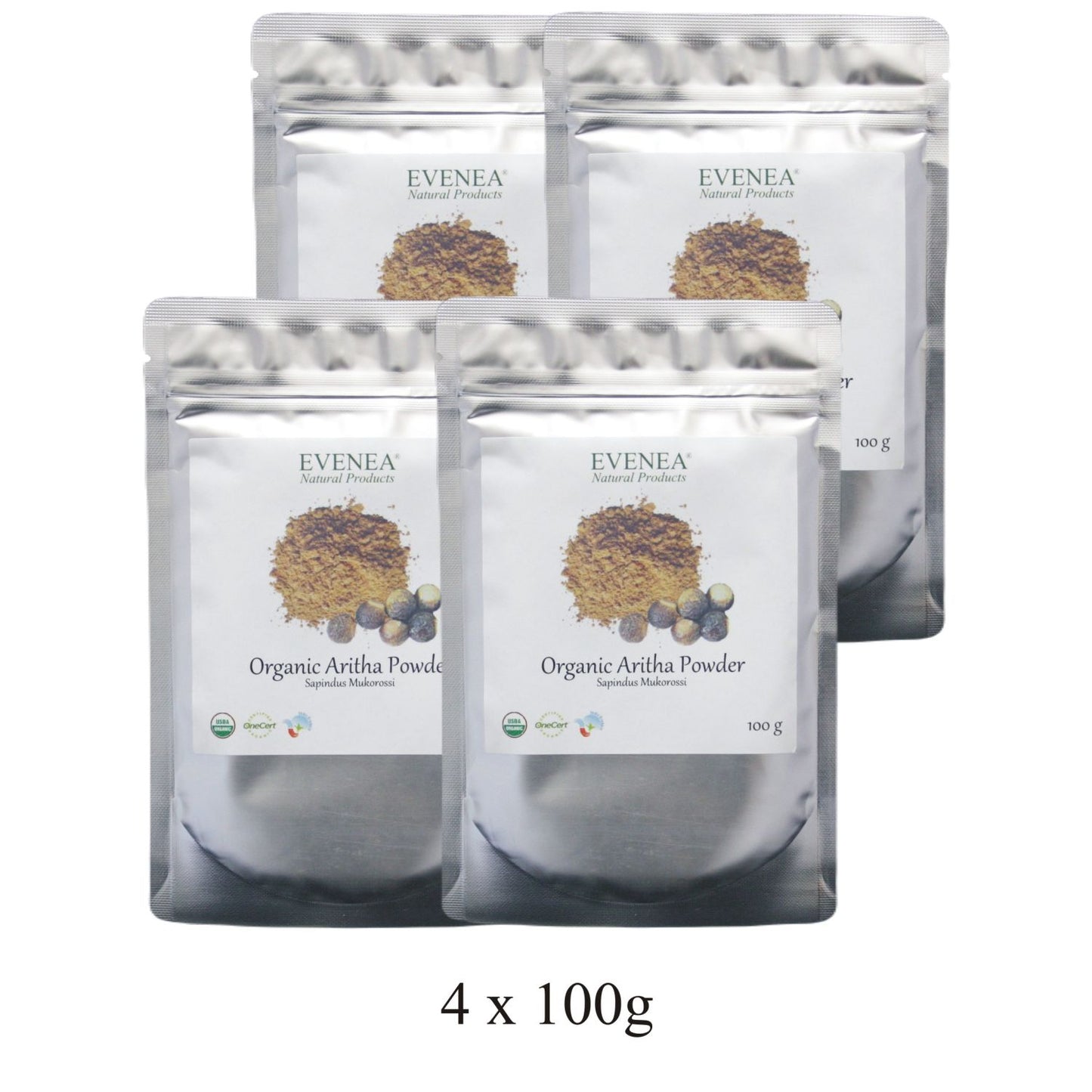 Aritha Reetha Soapnut Powder - Pure and Organic (100g pouches)