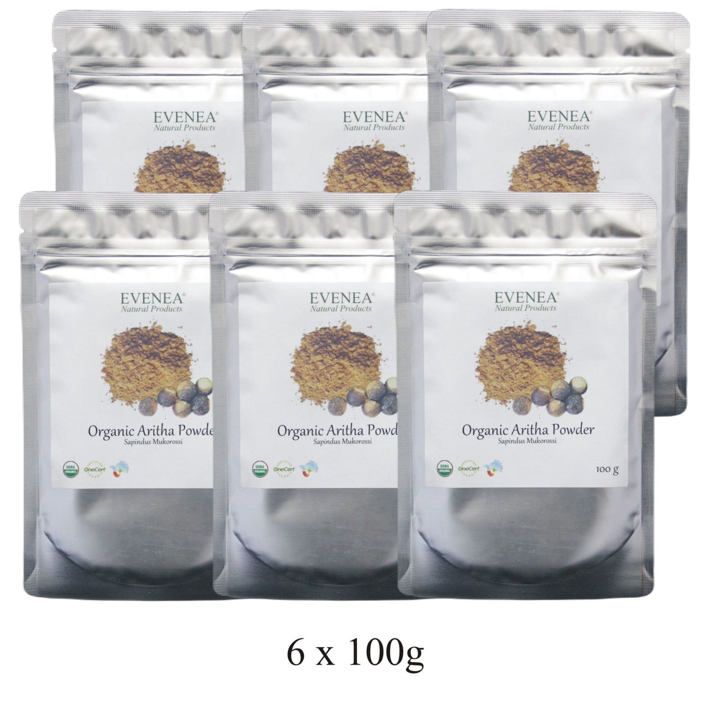 Aritha Reetha Soapnut Powder - Pure and Organic (100g pouches)