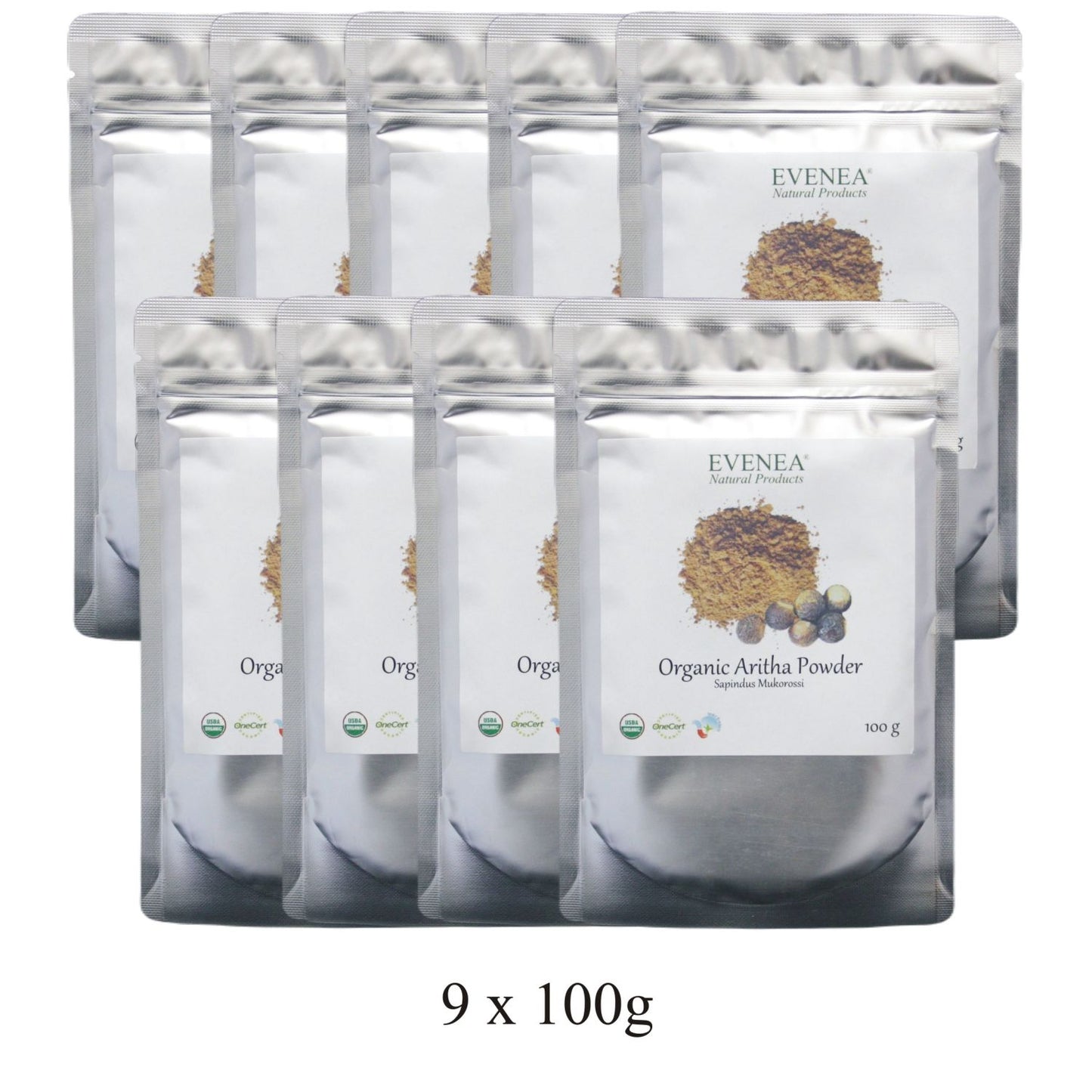 Aritha Reetha Soapnut Powder - Pure and Organic (100g pouches)