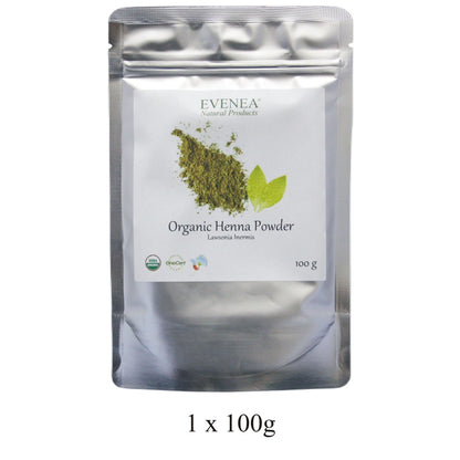 Henna Powder - Pure and Organic (100g pouches)